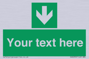 Safe condition Custom arrow down sign